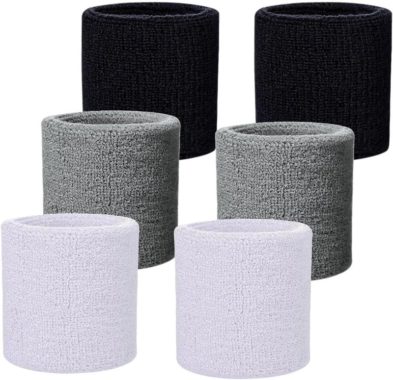 Fecawd Wristbands Sweatbands for Men & Women, Breathable Tennis Wrist Bands Absorbent Sweat Band Multiuse Wristband for Basketball, Running, Gym, Working Out - Image 1